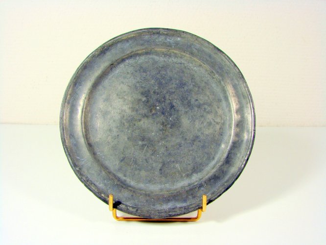 Ancien Plat Etain XVII° XVIII° Haute Epoque Poinçon, D - 20,6 cm