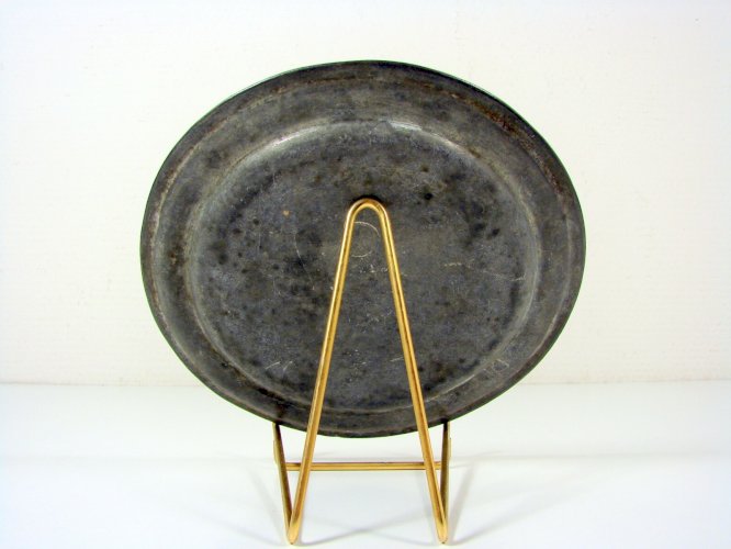 Ancien Plat Etain XVII° XVIII° Haute Epoque Poinçon, D - 20,6 cm