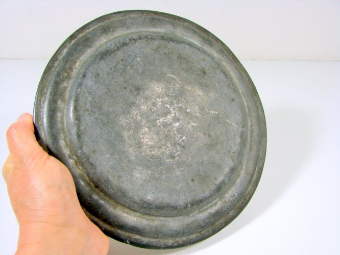 Ancien Plat Etain XVII° XVIII° Haute Epoque Poinçon, D - 20,6 cm