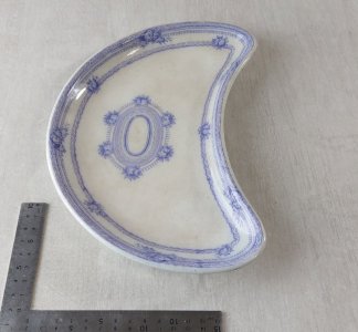 Old moon platform, ceramic, cable decoration, Pinder Bourne & Co.