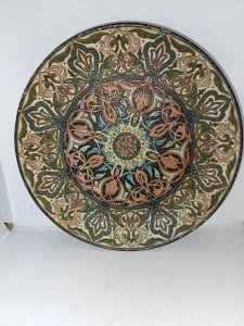 old wall plate johann maresch? persian, turkish decor early 20th century in good condition