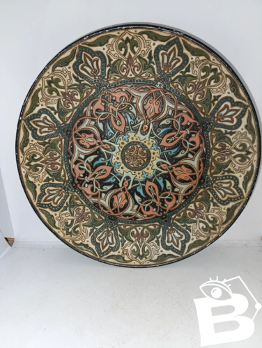 ancien plat murale  johann maresch? decor perse , turque debut 20eme en bon etat