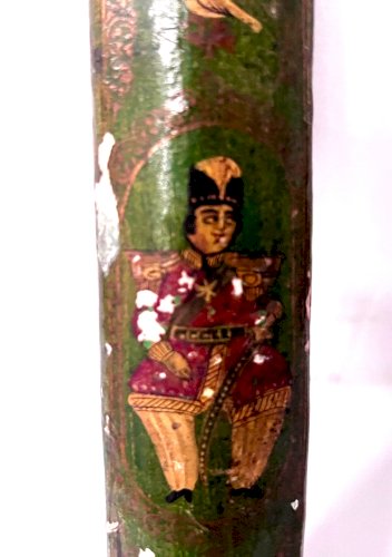 Ancien plumier QADJAR  en bois polychrome XX siècle