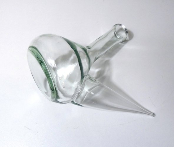 ancien porron pichet carafe à vin en verre vintage