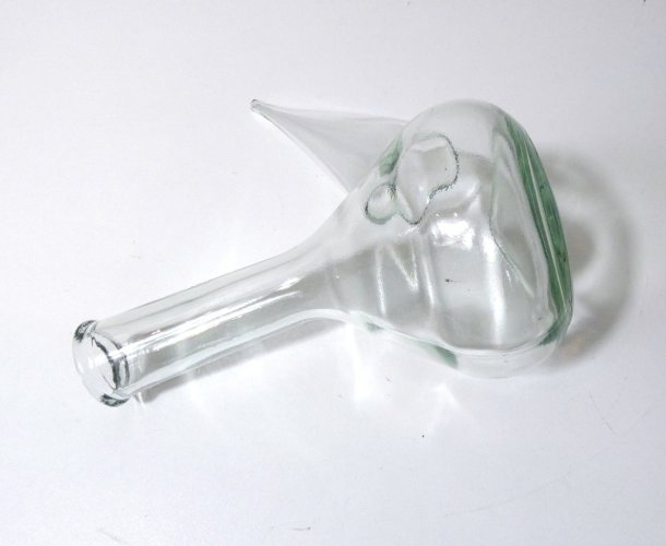 ancien porron pichet carafe à vin en verre vintage