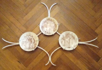 Old Wall Plate Holder Metal Vintage Decoration Wrought Iron