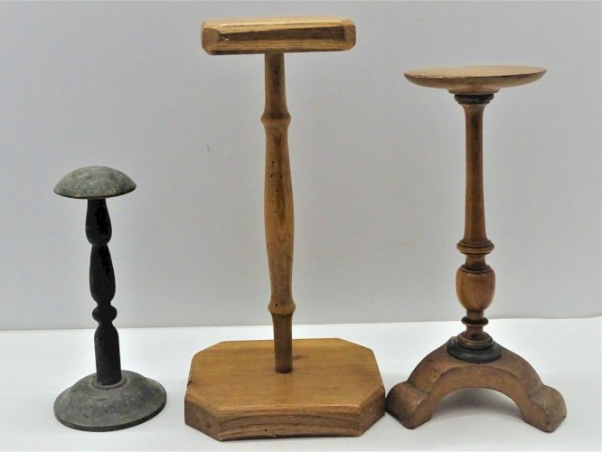 -ANCIEN PORTE CHAPEAU BOIS de MODISTE BOUTIQUE CHAPELIER OBJET VITRINE  DECO