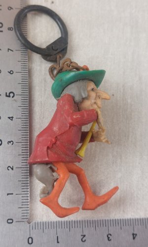 Ancien porte clé, charmeur de souris / rat, vintage