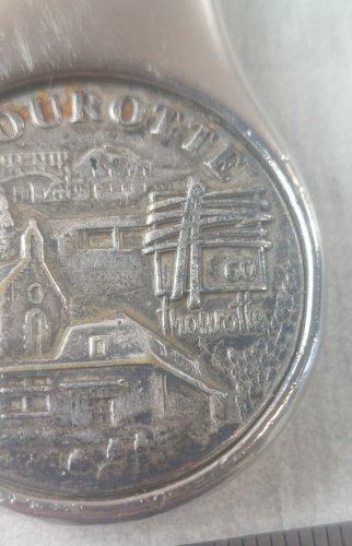 Ancien porte clé, en métal argenté, Thourotte, Pichard Balme