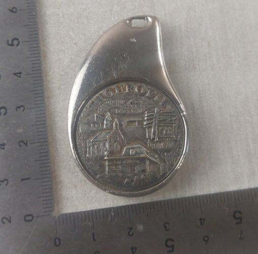 Ancien porte clé, en métal argenté, Thourotte, Pichard Balme