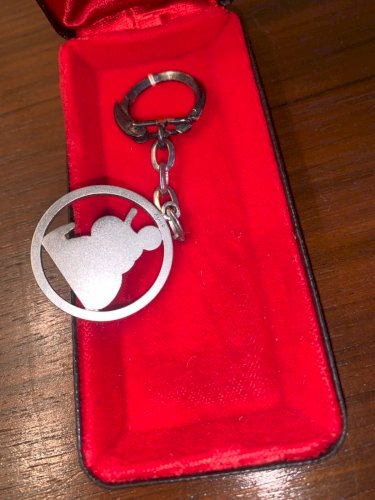 Ancien porte clef médaille en argent Saint Christophe Georges Legros