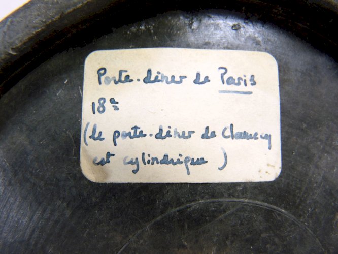 Ancien Porte Diner en Etain de Paris XVIII° Poinçon CM Claude Mulot 1717 TBE