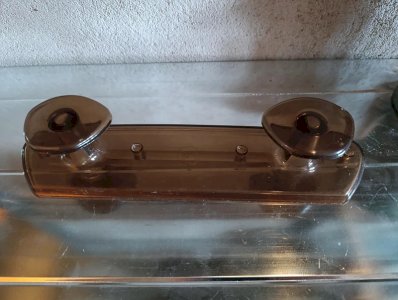 vintage double plastic coat rack from the 60s-70s in good condition