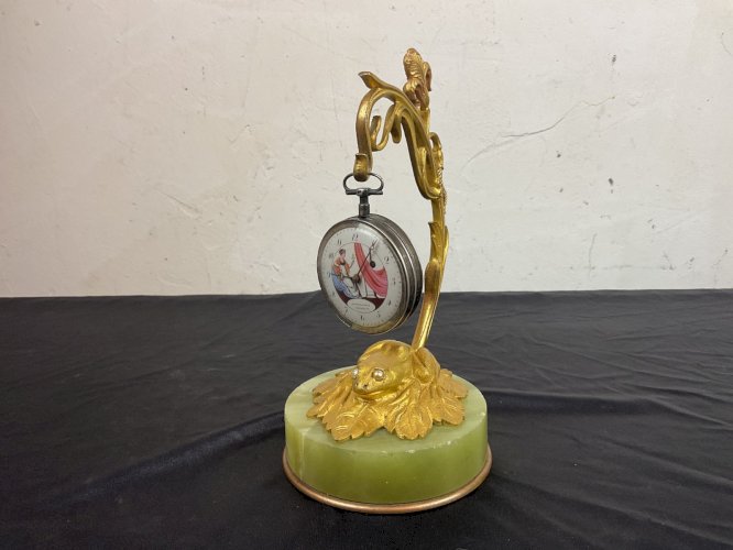 ANCIEN PORTE MONTRE GOUSSET ART NOUVEAU SCULPTURE GRENOUILLE