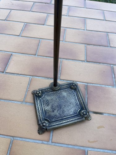Ancien porte-parapluies porte-cannes en laiton – Support vintage sur pied – Décor classique – Porte-cannes élégant – Décoration d’entrée
