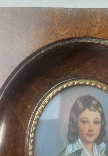 Ancien portrait miniature peint, Louis XVII daprès Vigée Lebrun, XIXème