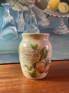 Old orange jam jar from Picon & Cie