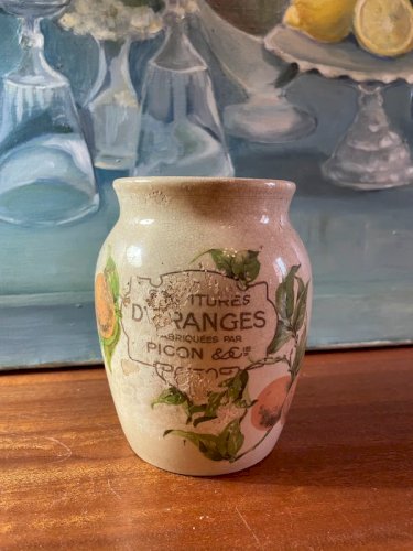 Ancien pot à confiture d’orange de Picon & Cie