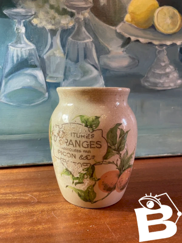 Ancien pot à confiture d’orange de Picon & Cie