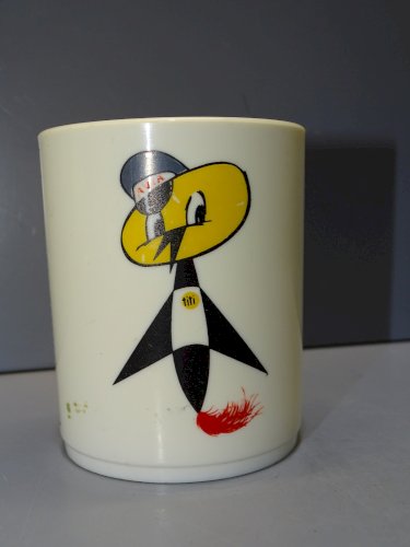 -ANCIEN POT A CRAYONS PUBLICITE titi AVIA CADEAU PUBLICITAIRE GARAGE STATION   D