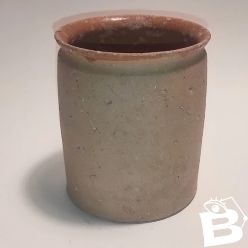 Ancien pot à graisse ou confit en terre vernissée