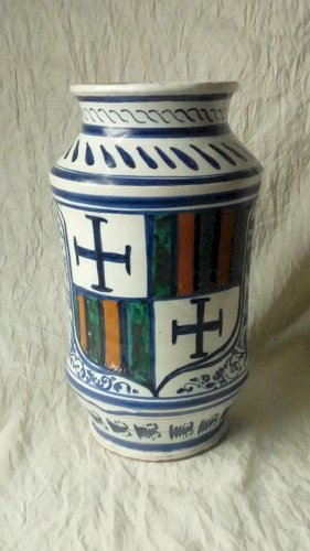 ANCIEN POT A PHARMACIE APOTHICAIRE EN CERAMIQUE ALBARELLO ITALIE XIX- XX **