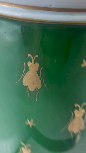 Ancien pot à pharmacie, décor aigle Napoléon, Manufacture Impériale ^