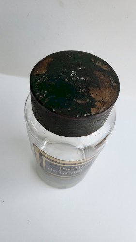 ANCIEN POT A PHARMACIE EN VERRE PASTILLES DE GOMME Pl :