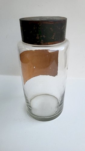 ANCIEN POT A PHARMACIE EN VERRE PASTILLES DE GOMME Pl :