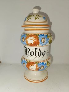 ancien pot à pharmacie signé bassano en bon etat