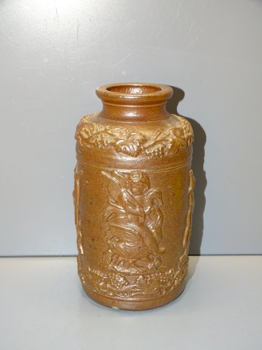 -ANCIEN POT A TABAC GRES DE BEAUVAISIS COLLECTION DECO OBJET DE VITRINE    D