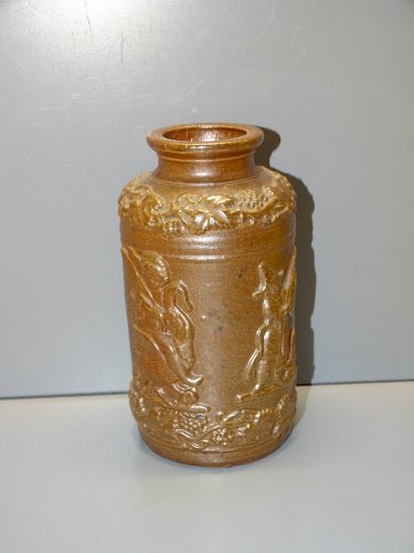 -ANCIEN POT A TABAC GRES DE BEAUVAISIS COLLECTION DECO OBJET DE VITRINE    D
