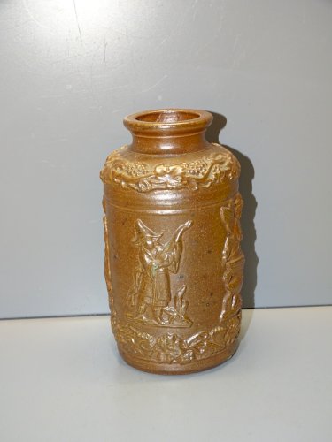 -ANCIEN POT A TABAC GRES DE BEAUVAISIS COLLECTION DECO OBJET DE VITRINE    D