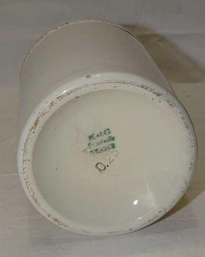 -ANCIEN POT CERAMIQUE K & G LUNEVILLE FRANCE pour CONFITURE ou CONFIT     D