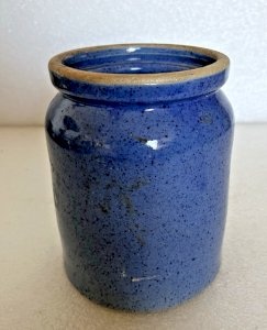 old stoneware pot Bourdon Frères Paris vintage pottery craft pharmacy