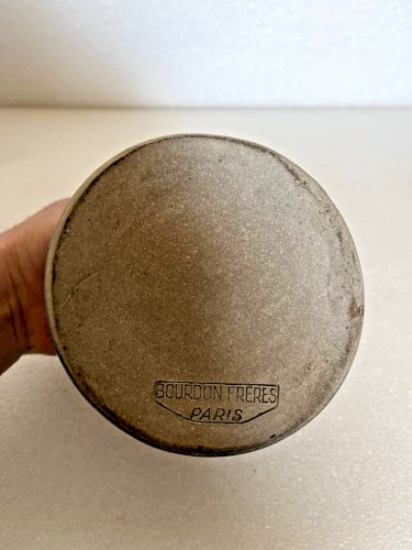 ancien pot en grès  Bourdon Frères Paris vintage poterie artisanat pharmacie