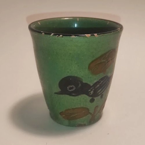 Ancien pot Savoyard en terre cuite vernissée, Savoie, Saint-Jorioz ? art Populaire