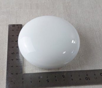 Ancien presse papier / sulfure en verre / opaline, Saint Louis