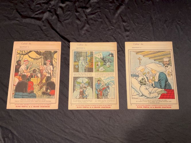 Ancien protège cahier pub ÉLIXIR VÉGÉTAL Chartreuse