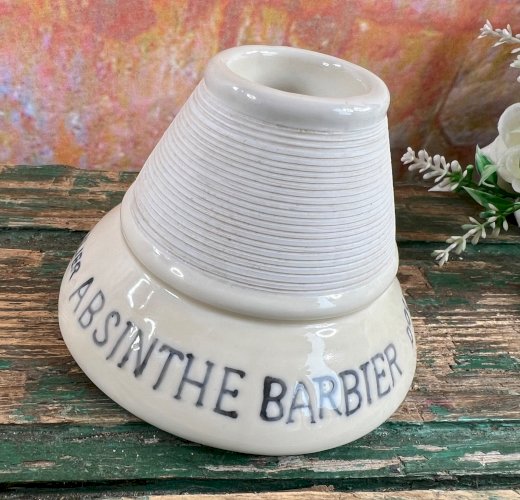 Ancien pyrogène en céramique – “Absinthe Barbier Pontarlier Doubs” – vers 1900