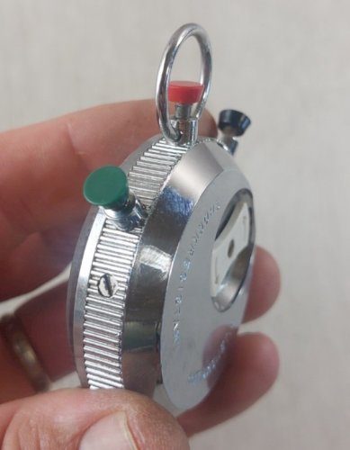 Ancien rare chronomètre mécanique, Hanhart Amigo, 1/5 sec., vintage