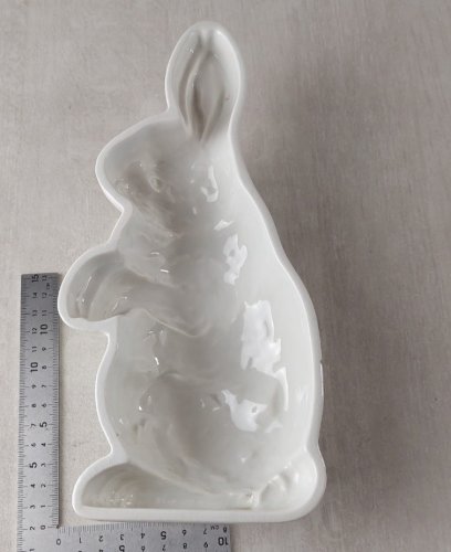 Ancien rare moule forme lapin, en céramique de Villeroy & Boch, Dresden