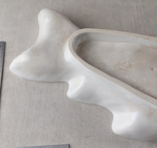 Ancien rare moule forme poisson, en céramique de Villeroy & Boch, Dresden