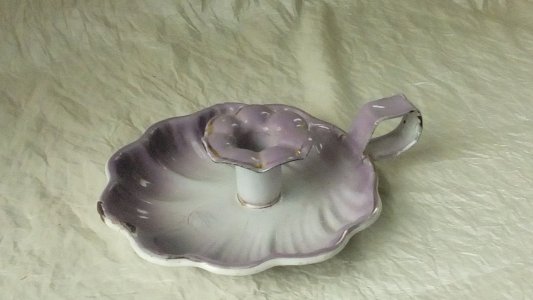 ANCIEN RAT DE CAVE BOUGEOIRE EN TOLE ÉMAILLÉE ART POPULAIRE ANNEE 1920**