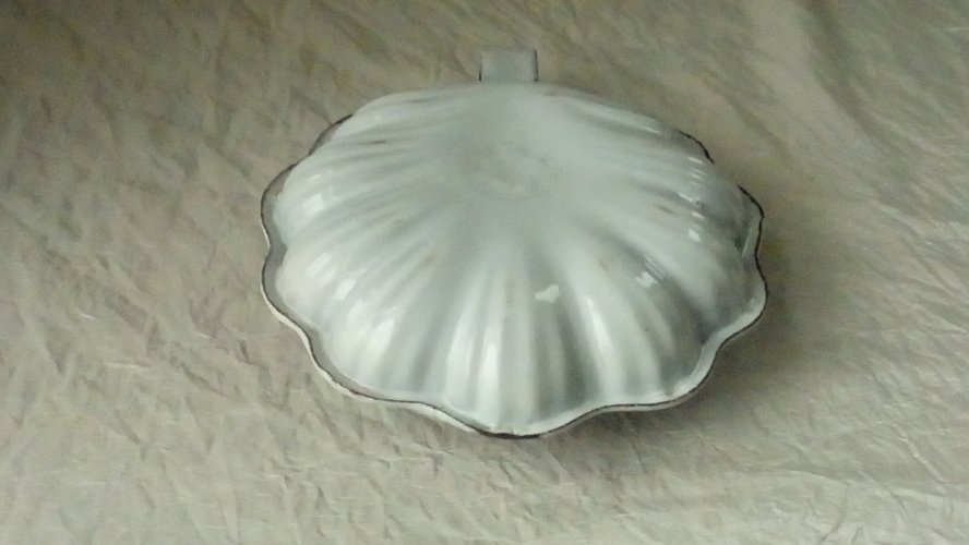 ANCIEN RAT DE CAVE BOUGEOIRE EN TOLE ÉMAILLÉE ART POPULAIRE ANNEE 1920**