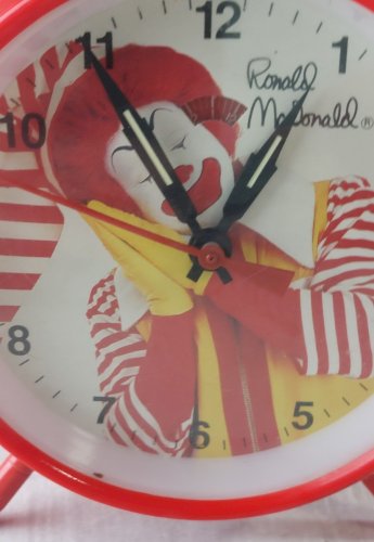 Ancien réveil mécanique, Ronald Mc Donald, vintage ^
