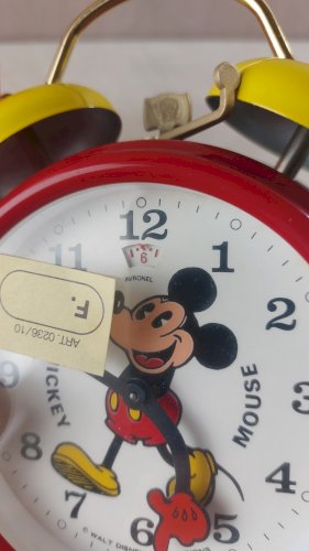 Ancien réveil / montre, Mickey, Walt Disney, Avronel, neuf