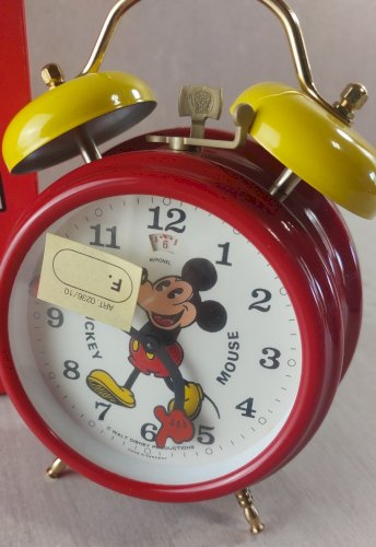 Ancien réveil / montre, Mickey, Walt Disney, Avronel, neuf