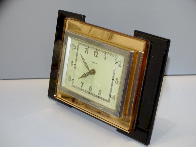 -ANCIEN REVEIL PENDULETTE BAYARD  VINTAGE FONCTIONNE COLLECTION VITRINE   D