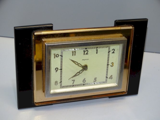 -ANCIEN REVEIL PENDULETTE BAYARD  VINTAGE FONCTIONNE COLLECTION VITRINE   D